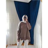 Tesettür Giyim Üç İplik Oversize Sweatshirt