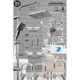 Tesitay Mutfak Lavabo Banyo Bataryası Krom Renk Banyo Seti Robot Duş Başlığı Spiral Eviye Armatür Musluk