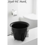 tesitay Wc Matik Siyah Renk Krom Tuvalet Matik Alaturka Lavabolar Için Krom Hammadde Siyah Paslanmaz Matik