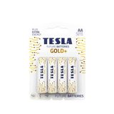 Tesla Altın alkali pil AA (LR06, kurşun kalem pili, blister) 4 adet