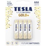 Tesla Gold AAA İnce Kalem Pil LR03/MN2400 1.5V Alkalin 4’lü Paket | – Yüksek Performans, Uzun Ömürlü Enerji - 4'lü