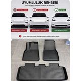 Tesla Li Parts Tesla Model Y TPE 3D Premium Havuzlu Paspas Seti 3,5 mm kalınlık - Siyah