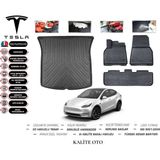 Tesla Model Y 2020 Model 3D Bagaj Havuzu+4d Havuzlu Paspas Setii - Siyah