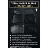 Tesla Model Y Juniper 2025+ Uyumlu 3D Oto Paspas Havuzlu - Model Y Juniper - Siyah