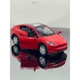 Tesla Model Y Koleksiyonluk Metal Sesli Işıklı Diest Car Oyuncak Model Araba 12 cm - Kırmızı