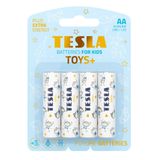Tesla TOYS+Serisi, Oyuncaklara Özel Üretilen Alkalin Pil (Maximum Power) Geleceğin Pillleri (MAVİ BOY, AA4) Kalem Pil