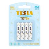 Tesla TOYS+Serisi, Oyuncaklara Özel Üretilen Alkalin Pil (Maximum Power) Geleceğin Pillleri (MAVİ BOY, AAA4) İnce Kalem