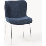 Tess Döşemeli Sandalye – 35.000 Martindale, Kavisli Form, Metal Ayaklı, Fsc® Sertifikalı - Lacivert
