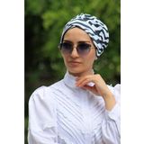 tessetür Bone diyarı Desenli Çapraz Bone Zebra Desen