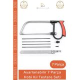 #Testere Ahşap Mdf Sunta Cam Kesme Desen Verme Hassas Metal Saplı 7 Parça Hobi Kıl Testere Seti