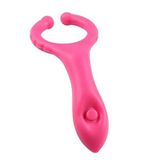 Testis Uyarıcılı Titreşimli Penis Halkası Pembe - CRE001