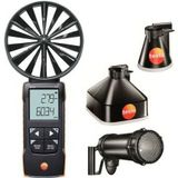 testo 417 Set 2 App bağlantılı 100mm pervane anemometre, hunileri ve akış doğrultucu