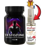 Testozone 1 Kutu Erkeklere Özel L-Argininli Epimedyumlu Lepidyumlu 21LI Performansformül + Afrodizayn Masaj Yağı 30 ml - 1 Adet