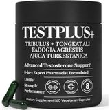 Testplus+ Test Support For Men 60 Capsul- High Strength Tonkat Ali, Fadogia Agrestis,turkestanica Tribulus -Natural Performance, Energy Muscle Growth Formula. - Aromasız