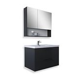 Teta Batum 65 cm Antrasit Mdf Banyo Dolabı Seti