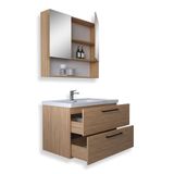 Teta Batum 65 cm Teak Mdf Banyo Dolabı Seti