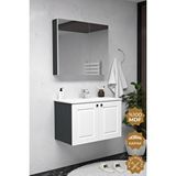 Teta Home Aldera 65 cm Mdf Gövde Membran Kapak Antrasit Banyo Dolabı Seti