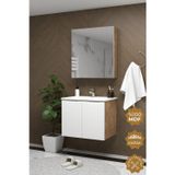 Teta Home Astana 80 Cm Mdf Gövde Membran Kapak Banyo Dolabı Seti