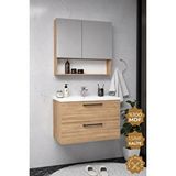 Teta Home Batum 80 Cm Mdf Banyo Dolabı Seti Tik