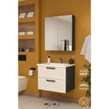 Teta Home Floransa 65 Cm Mdf Gövde Membran Kapak Banyo Dolabı Seti Beyaz