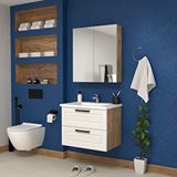Teta Home Floransa 65 Cm Mdf Gövde Membran Kapak Banyo Dolabı Seti Meşe