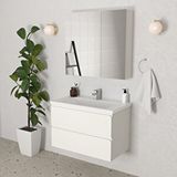 Teta Home Granada 65 cm Mdf Gövde Membran Beyaz Kapak Banyo Dolabı Seti