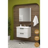 Teta Home Havana 65 cm MDF Gövde Membran Kapak Banyo Dolabı Seti