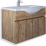 Teta Home Kahire 80 cm Atlantik Çam MDF Lavabolu Banyo Alt Dolabı