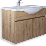 Teta Home Kahire 80 cm Safir Meşe MDF Lavabolu Banyo Alt Dolabı