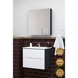 Teta Home Kopenhag 65 cm Mdf Gövde Membran Kapak Antrasit Banyo Dolabı Seti