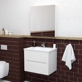 Teta Home Kopenhag 65 cm Mdf Gövde Membran Kapak Beyaz Banyo Dolabı Seti