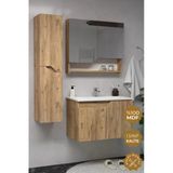Teta Home Napoli 65 Cm Mdf Banyo Dolabı Seti + Boy Dolabı Atlantik Çam