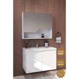 Teta Home Napoli 80 cm Beyaz Mdf Banyo Dolabı Seti