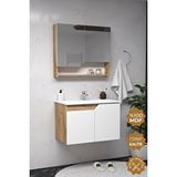Teta Home Napoli 80 Cm Mdf Banyo Dolabı Seti Çam