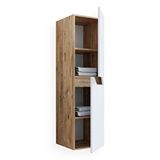 Teta Home Napoli Mdf Banyo Boy Dolabı Meşe