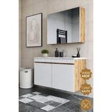 Teta Home Tokyo 100 Cm Mdf Banyo Dolabı Seti Atlantik Çam-Beyaz