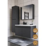 TETA HOME Tokyo 100 cm MDF Banyo Dolabı Seti + Boy Dolabı