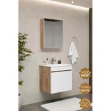 Teta Home Tokyo 55 Cm Mdf Banyo Dolabı Seti Atlantik Çam-Beyaz