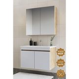 Teta Home Tokyo 65 cm Atlantik Çam-Beyaz MDF Banyo Dolabı Seti