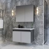 Teta Home Tokyo 65 cm MDF Antrasit-Beyaz Banyo Dolabı Seti