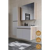 Teta Home Tokyo 80 Cm Mdf Banyo Dolabı Seti +boy Dolabı Sonomo