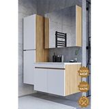 Teta Home Tokyo 80 Cm Mdf Banyo Dolabı Seti +boy Dolabı Tik