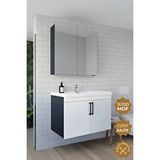 Teta Home Yalova 80 Cm Mdf Banyo Dolabı Seti Antrasit