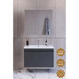 Teta Tokyo 65 cm Antrasit Mdf Banyo Dolabı Seti