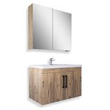 Teta Yalova 80 cm Atlantik Çam Banyo Dolabı Seti
