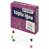 Tetas Kırtasiye Temat Renkli Toplu Iğne 28 mm Karışık Kutu 78365