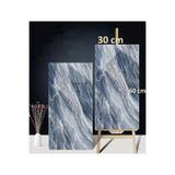 Tetik 10 Adet 60X30 Mavi Mermer Desenli Kendinden Yapışkanlı Duvar Paneli, Mavi, 60 X 30