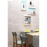 Tetik 4 Adet 70X70 Dekoratif Beyaz Kendinden Yapışkanlı Esnek Duvar Paneli, Beyaz, 70 X 70