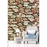 Tetik Bien Exclusive Taş Desenli Duvar Kağıdı 5327, Kahve, 100 X 110