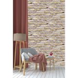 Tetik Bien Exclusive Taş Desenli Duvar Kağıdı 7996, Krem, 100 X 110